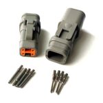 Deutsch DTM E007 4 pin connector kit with plug, receptacle and solid pins