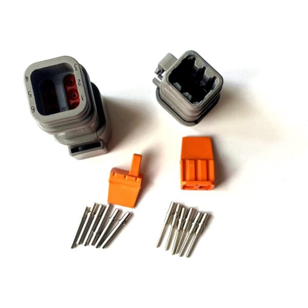 Deutsch DTM E007 4 pin kit with wedgelocks and pins