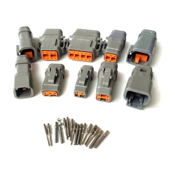 Deutsch DTM E007 connector range 2 to 12 pin with pins