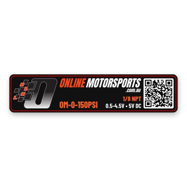 OM-0-150PSI Pressure Sensor NPT Sticker label