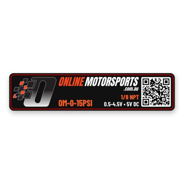 OM-0-15PSI Pressure Sensor NPT Sticker label