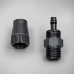 Apex hose end fitting with braided line