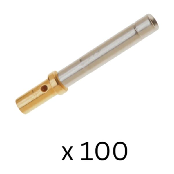 100 x Deutsch DTM Gold Solid Socket 20 AWG